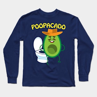 Poopacado Naughty Dad Avocado Long Sleeve T-Shirt